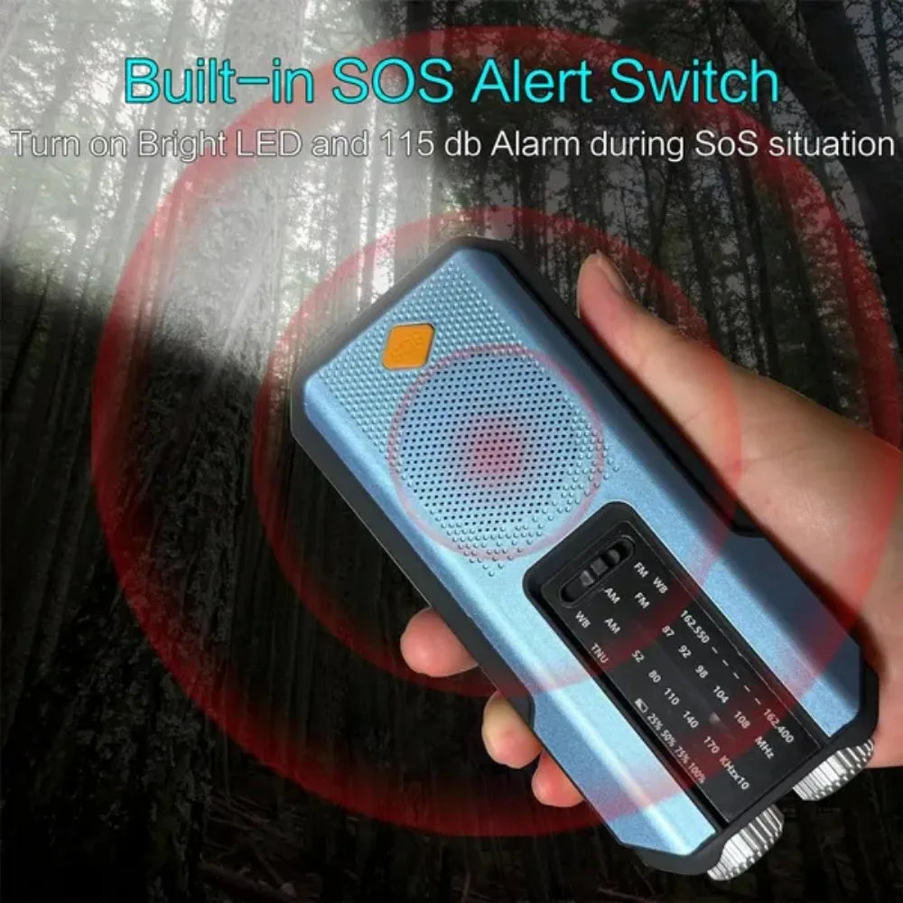 Stonego Emergency Solar Hand Crank Radio With 20000mAh Power Bank