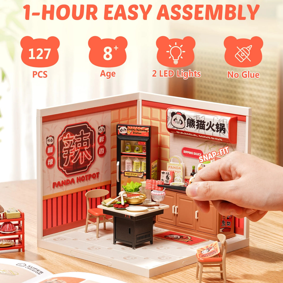 Rolife DIY Miniature Food Stall Dollhouse 3D Puzzle Kit