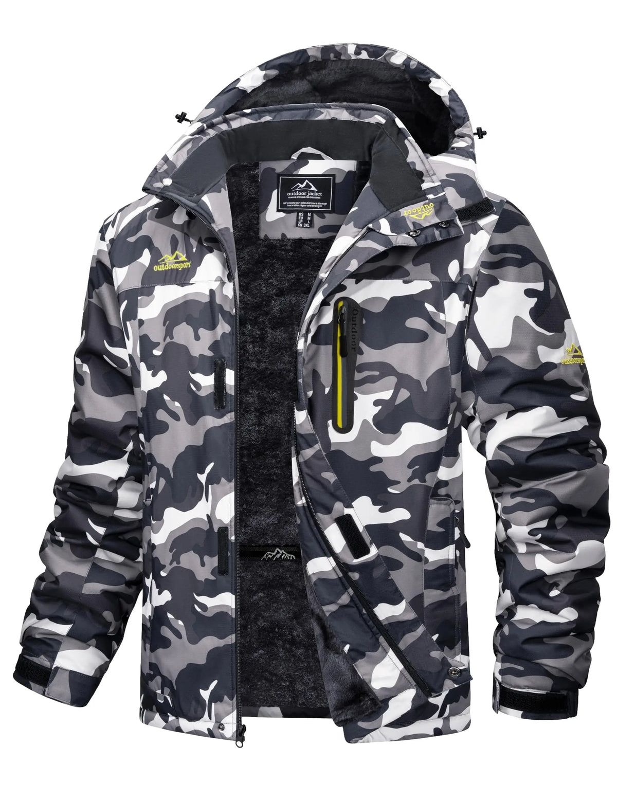 Cavva Men's Waterproof Fleece Lined Winter Parka With Removable Hood