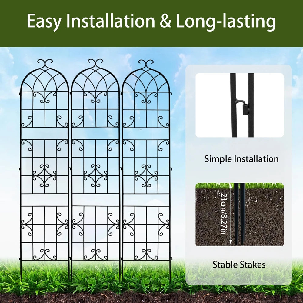 Rustproof Metal Garden Trellis For Climbing Plants And Vines