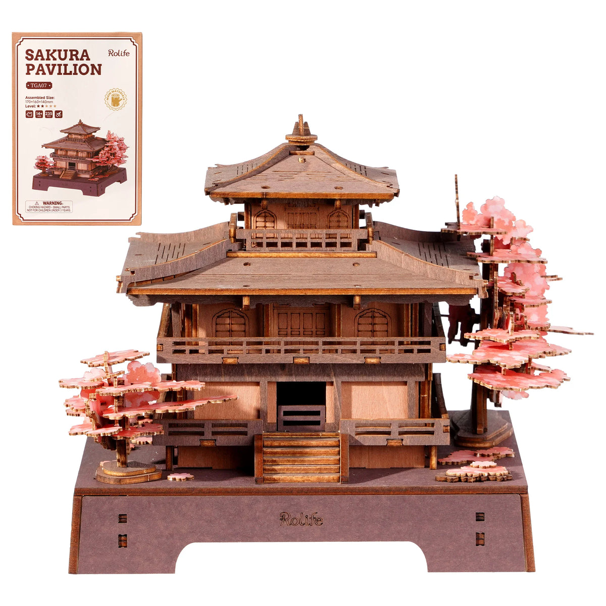 ROKR Sakura Retreat Wooden Book Nook DIY Craft Puzzle Kit