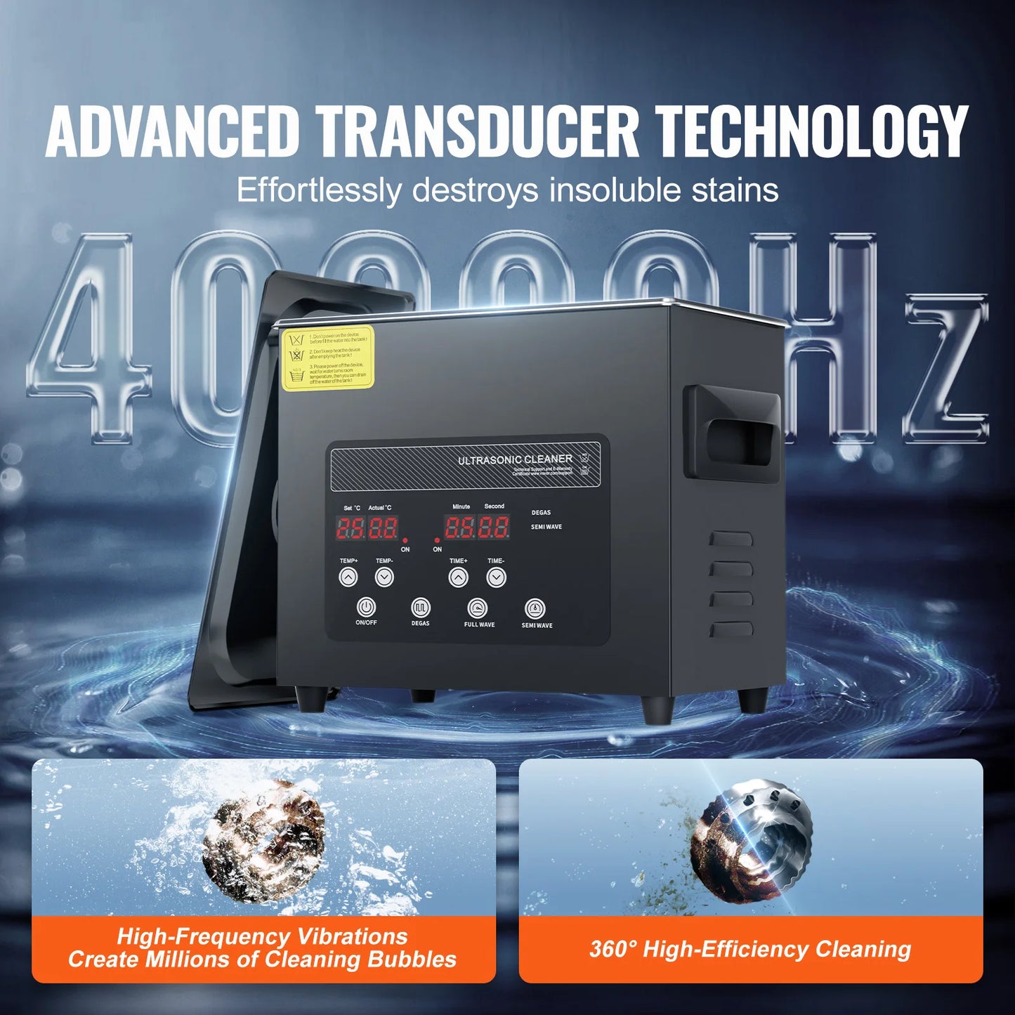 Succebuy Portable Ultrasonic Cleaner With Timer For Dishes