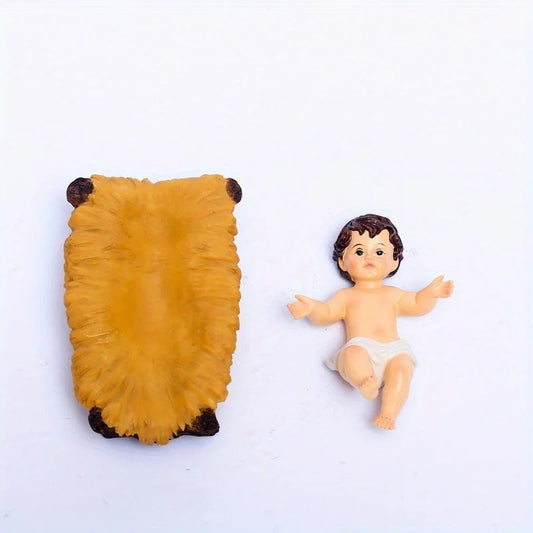Baby Jesus Nativity Figurine Resin Catholic Christmas Home Decoration Statue