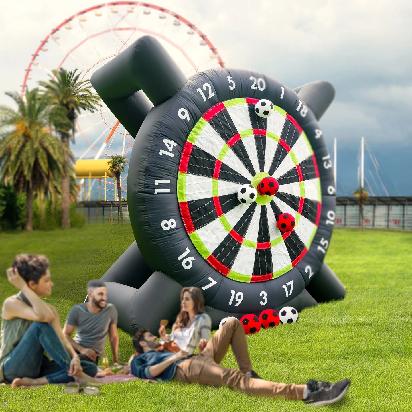 Outdoor Inflatable Soccer Dart Board With Football Targets