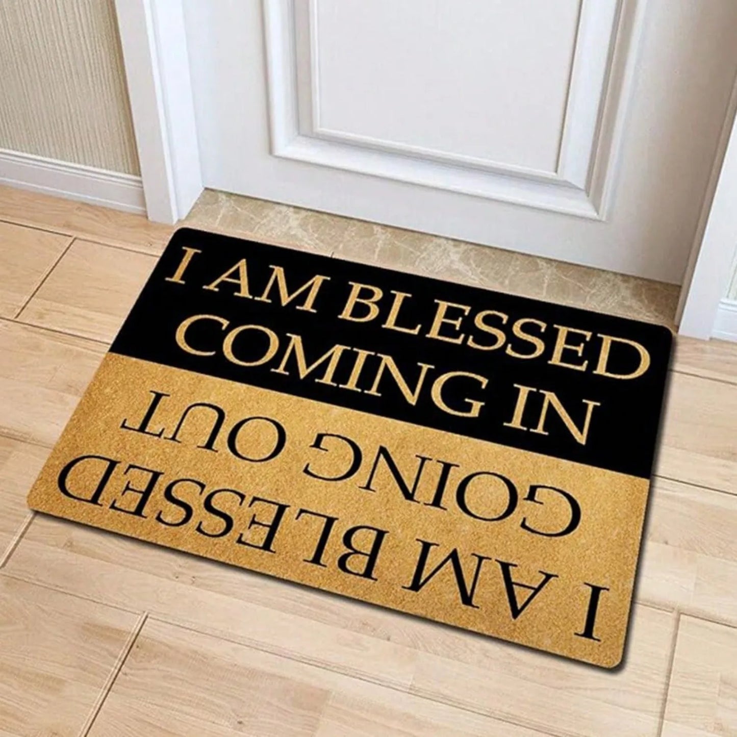 Inspirational Quote Anti Slip Doormat Quick Dry Entryway Floor Rug