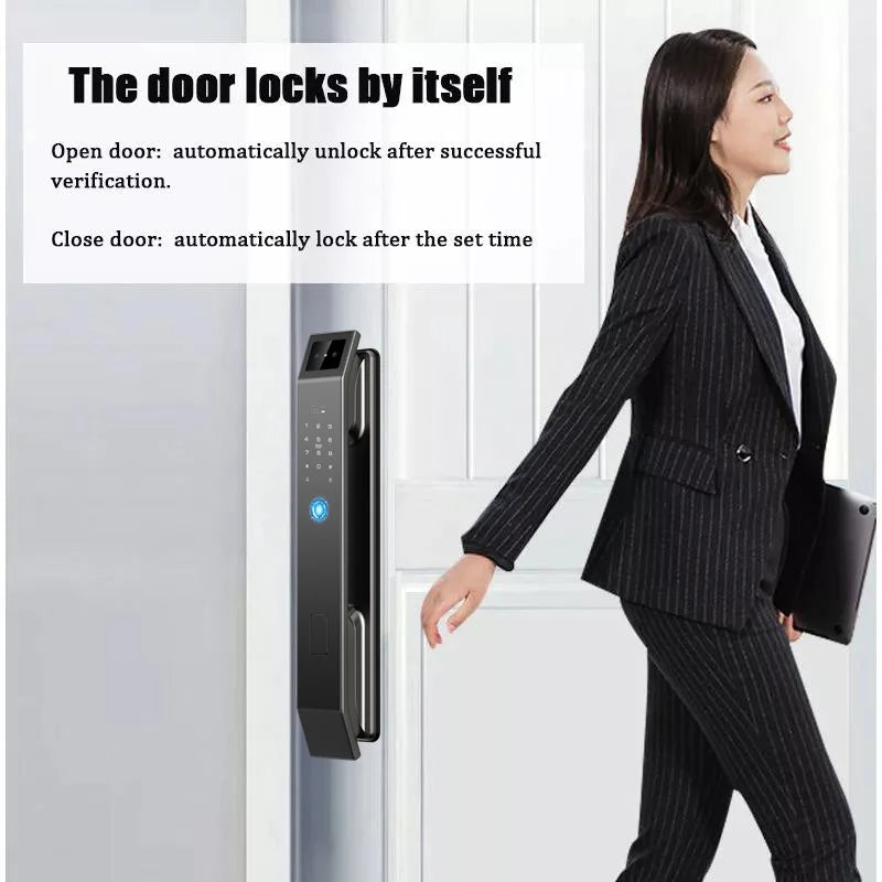 YKESDL 3D Face Recognition Digital Door Lock Camera Fingerprint Password