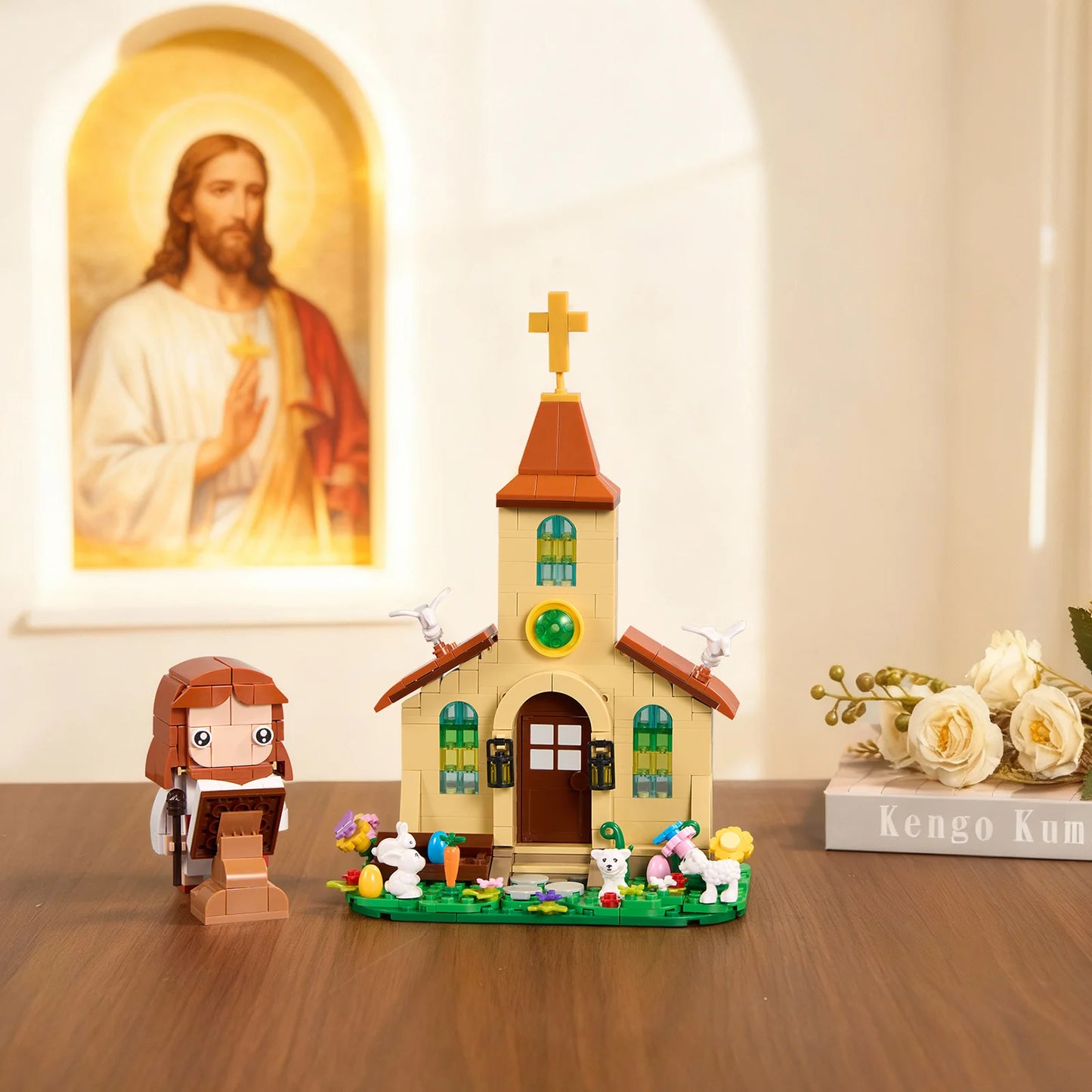 Jesus Nativity Building Blocks Set For Easter Religious Decor