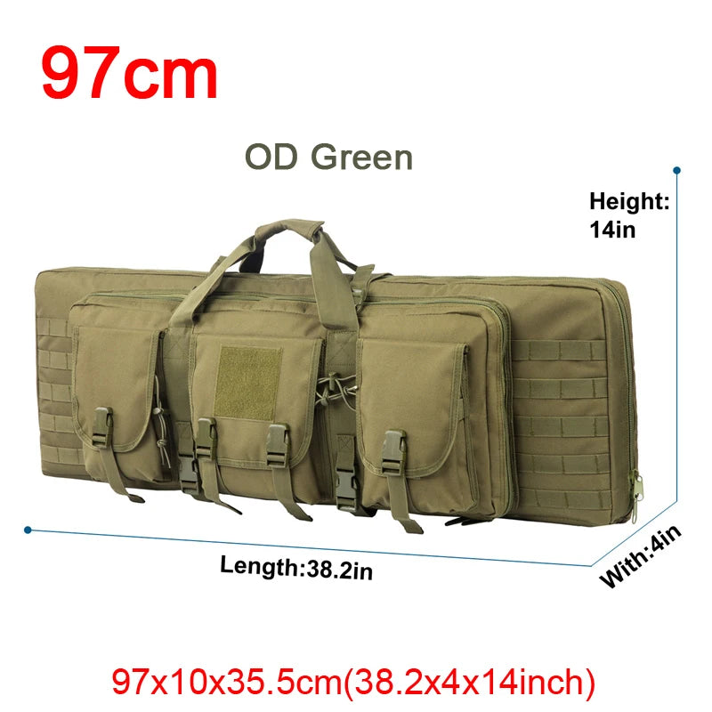 LQARMY Tactical Double Rifle Case Molle Gun Backpack Hunting Holster