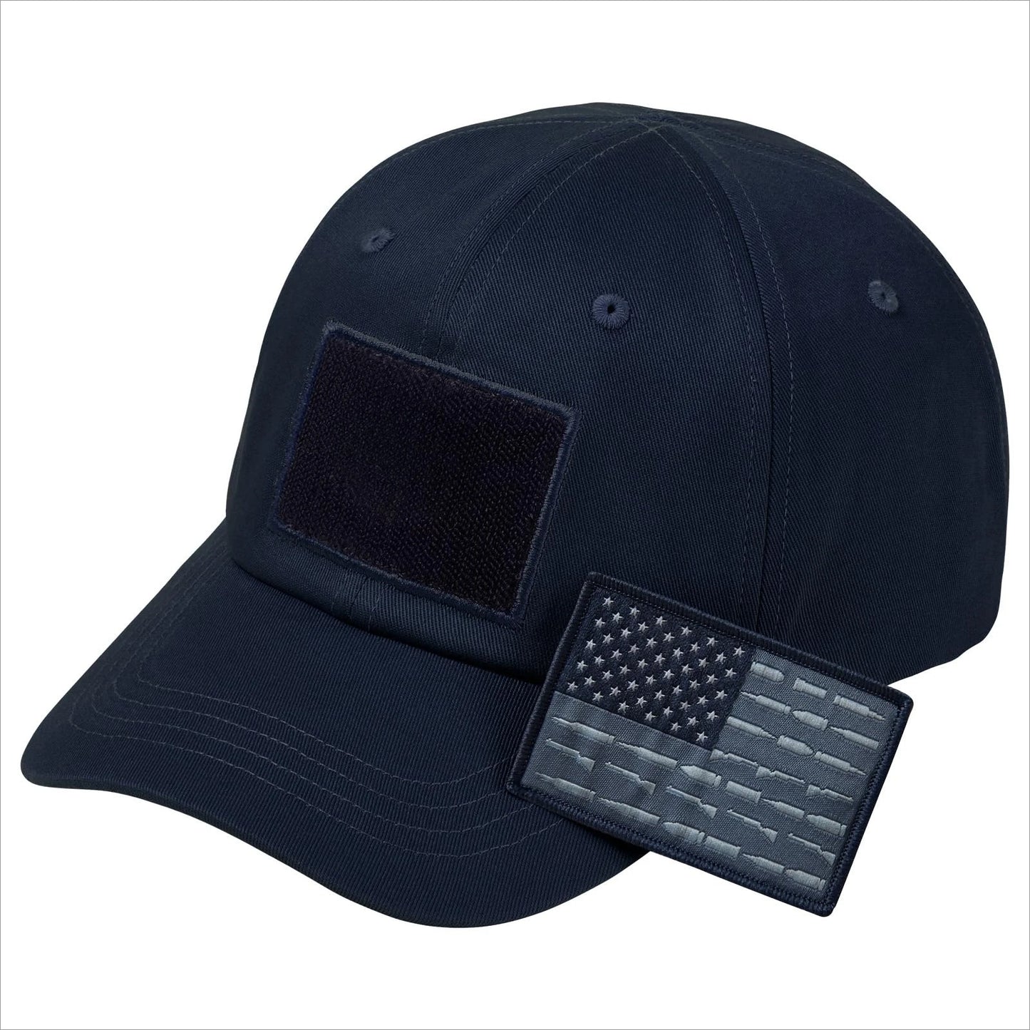 Adjustable Tactical Trucker Hat With Military Flag Patch Design