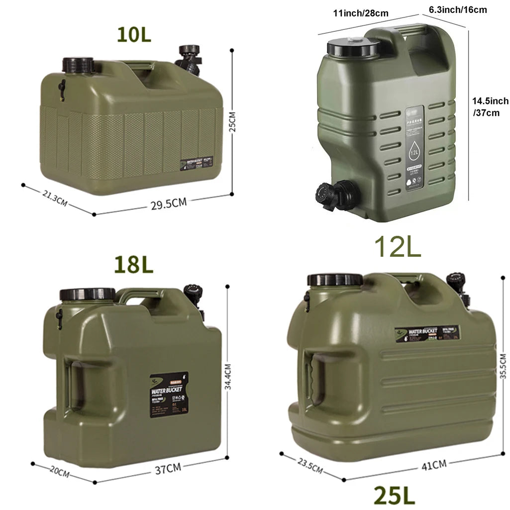 Collapsible Peva Water Tank Carrier With Spigot For Outdoor Camping
