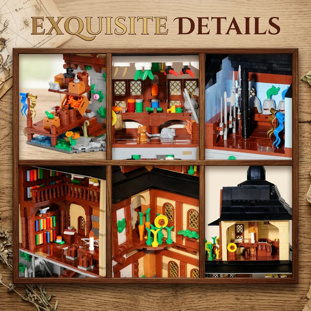 Barweer Medieval Town Modular Building Blocks Architecture Set