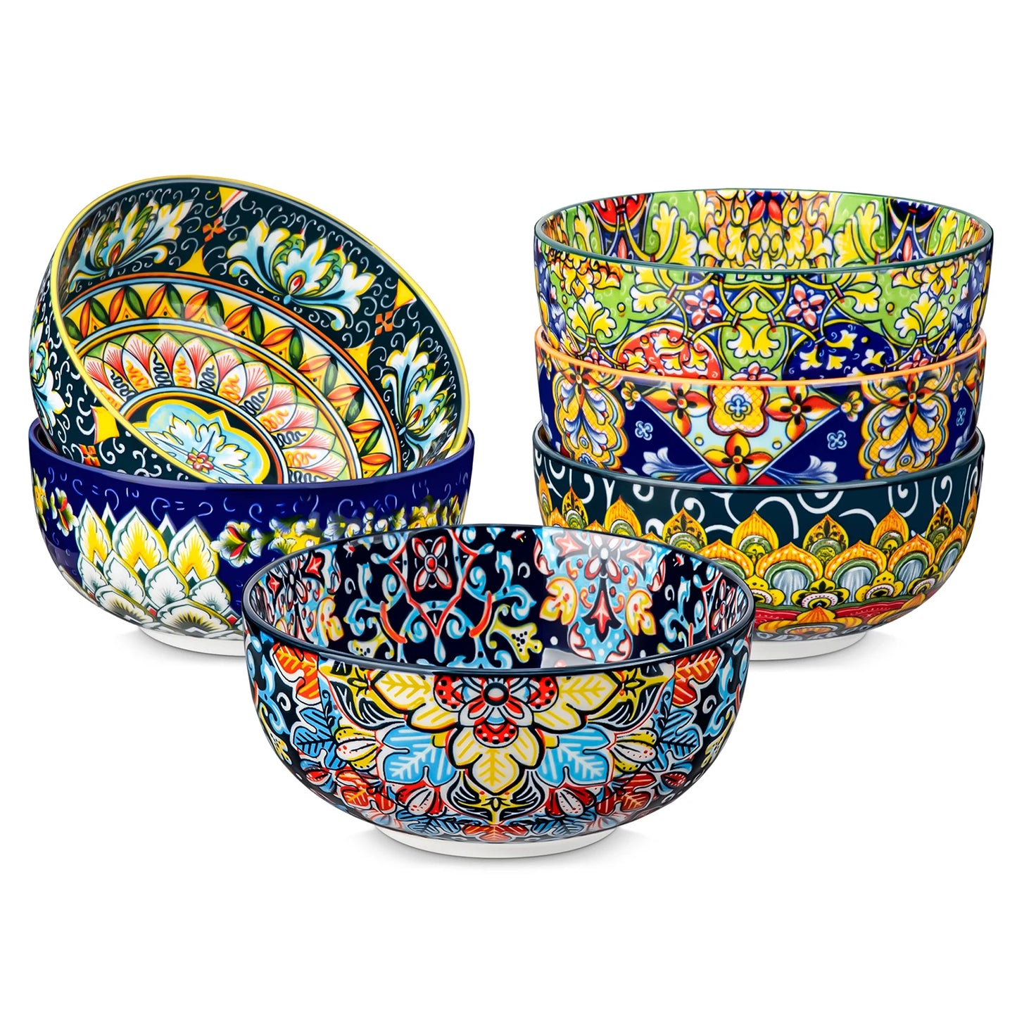 Malacasa Ceramic Breakfast Bowl Set For Pasta And Salad
