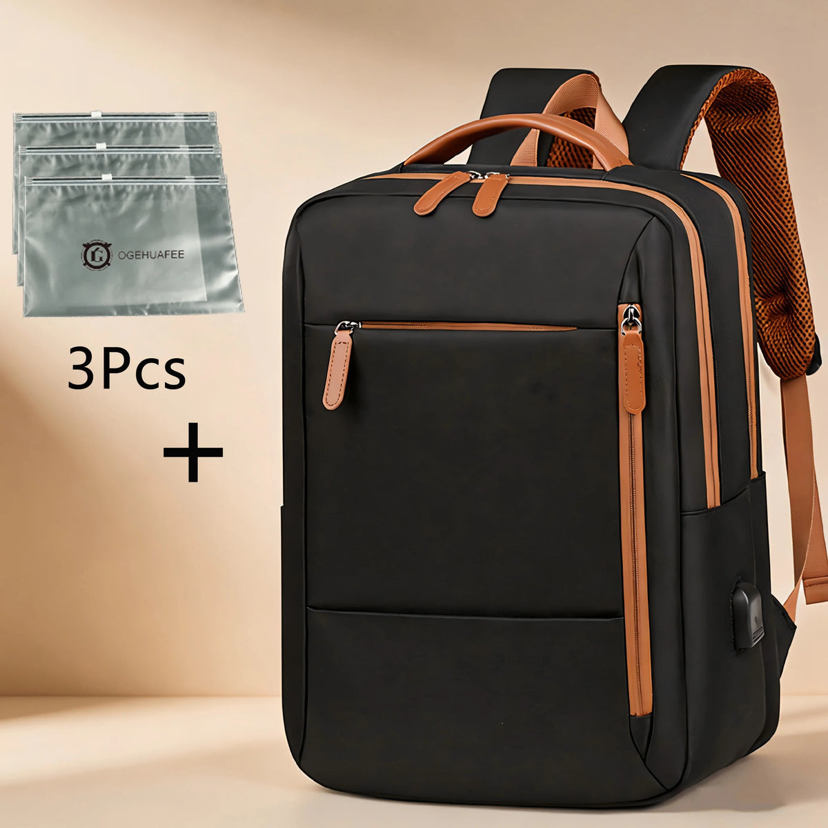 OGEHUAFEE Lightweight Nylon Business Travel Commuter Laptop Backpack