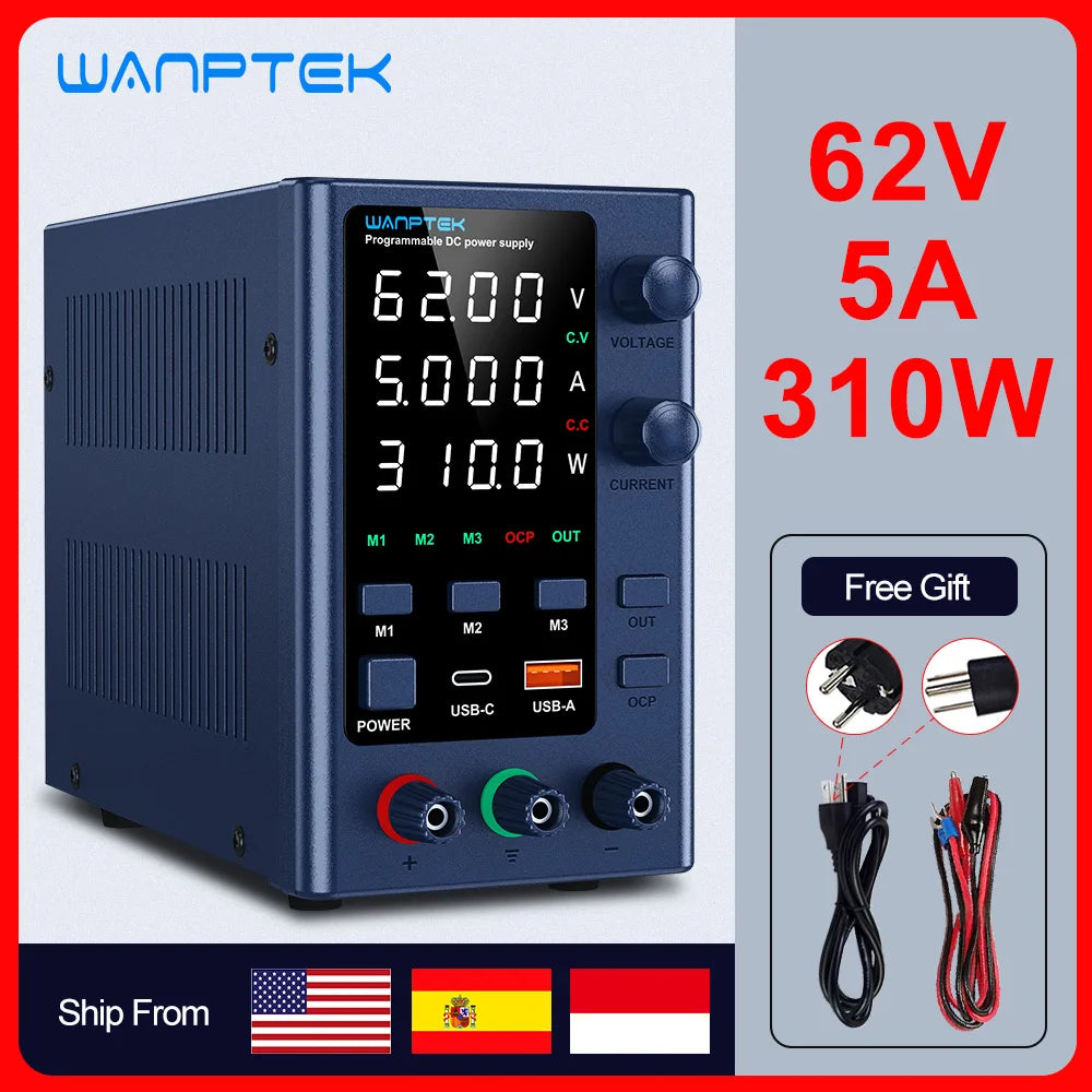 Wanptek Adjustable DC Power Supply 30V 10A Lab Bench Regulator