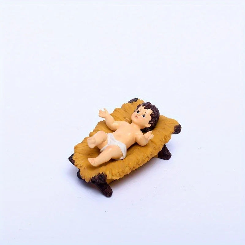 Baby Jesus Nativity Figurine Resin Catholic Christmas Home Decoration Statue