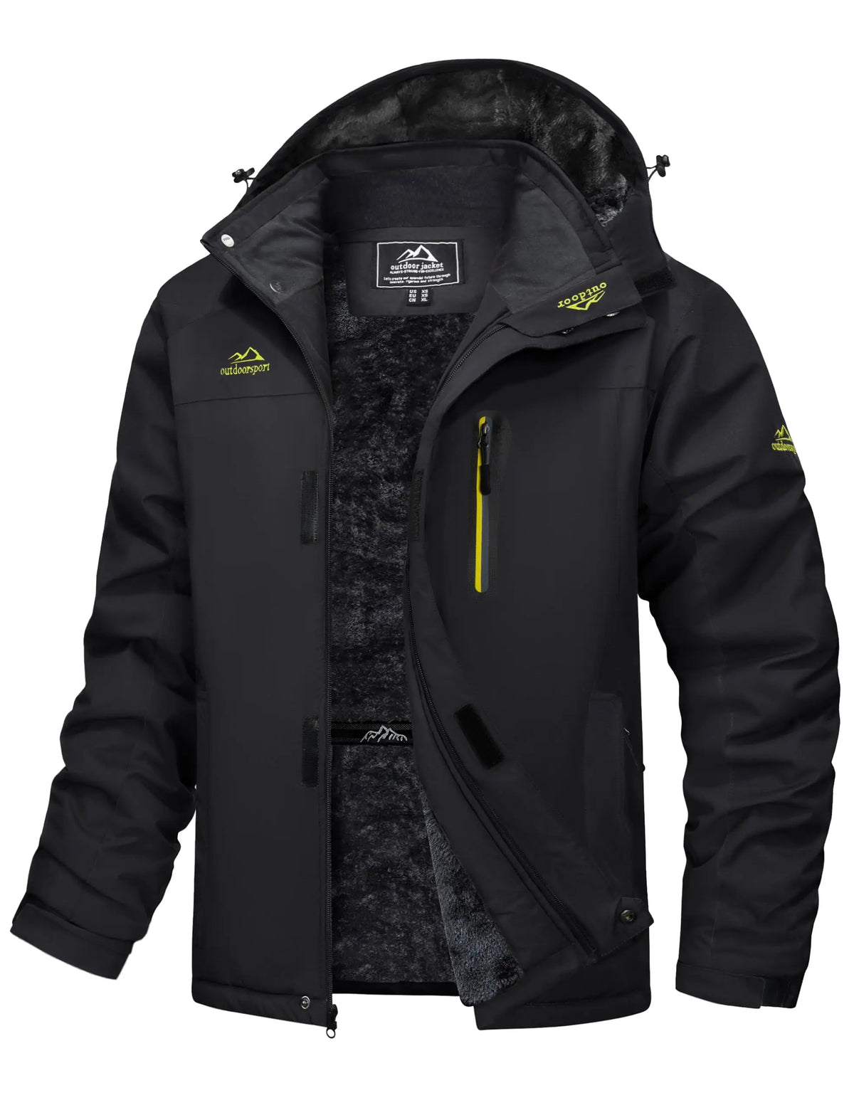 Cavva Men's Waterproof Fleece Lined Winter Parka With Removable Hood