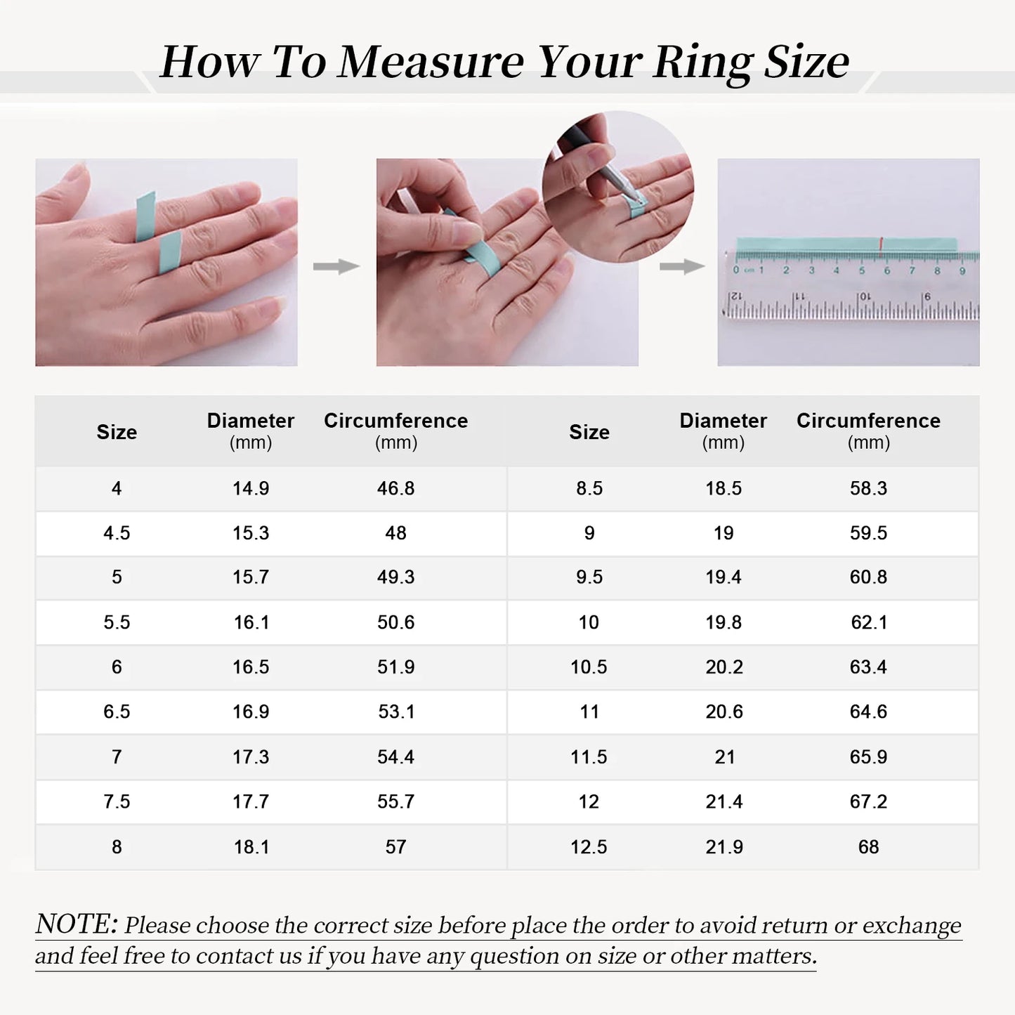 Attagems Round Cut Moissanite S925 Sterling Silver Wedding Ring