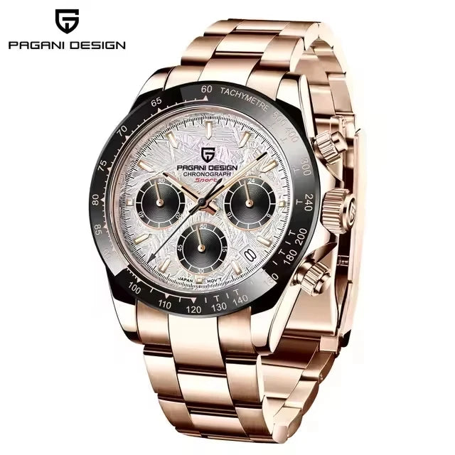 Pagani Design Men Quartz Chronograph Watch Stainless Steel