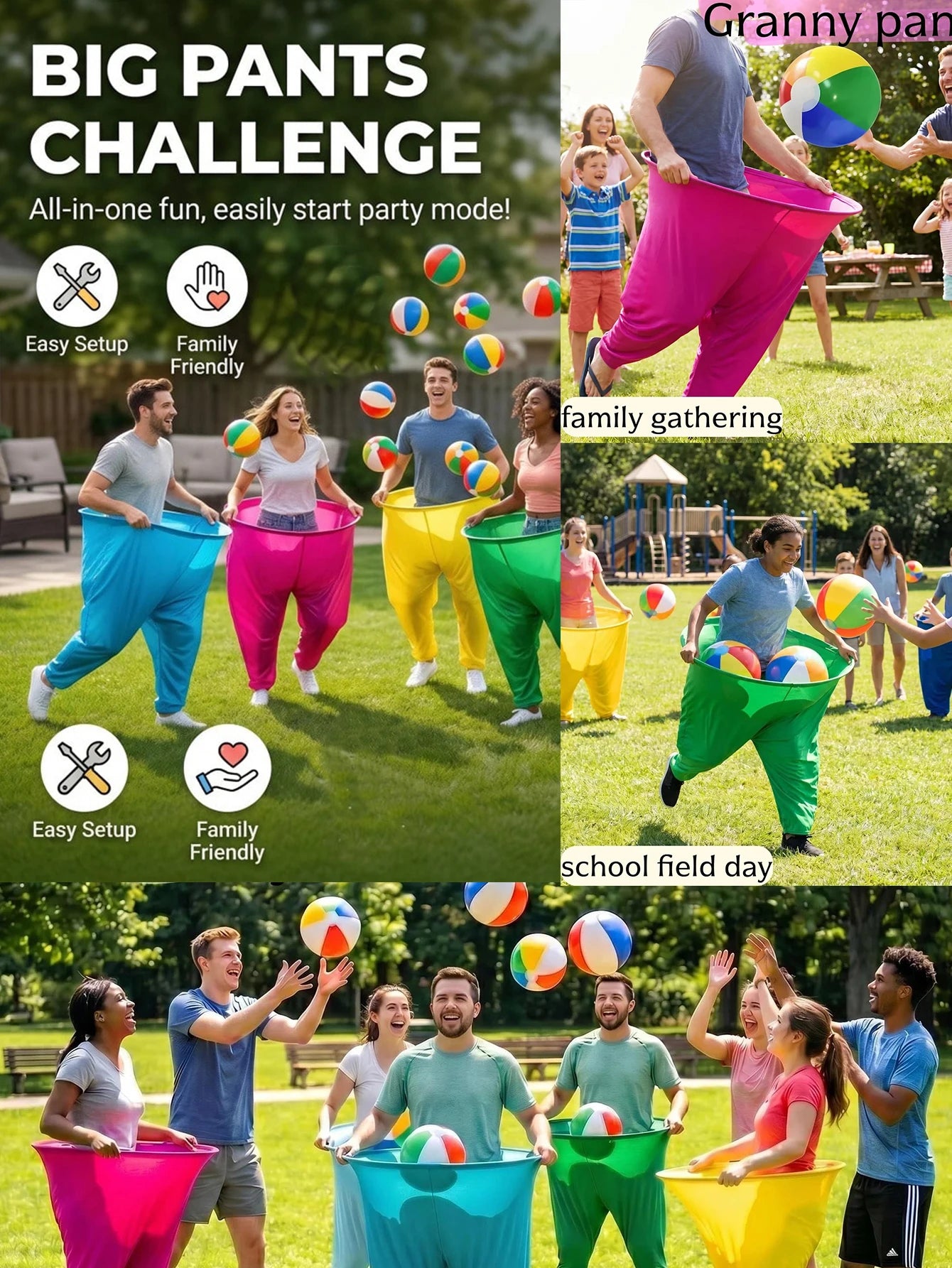 12 Piece Grandma Pants Throwing Game Set For Family Parties