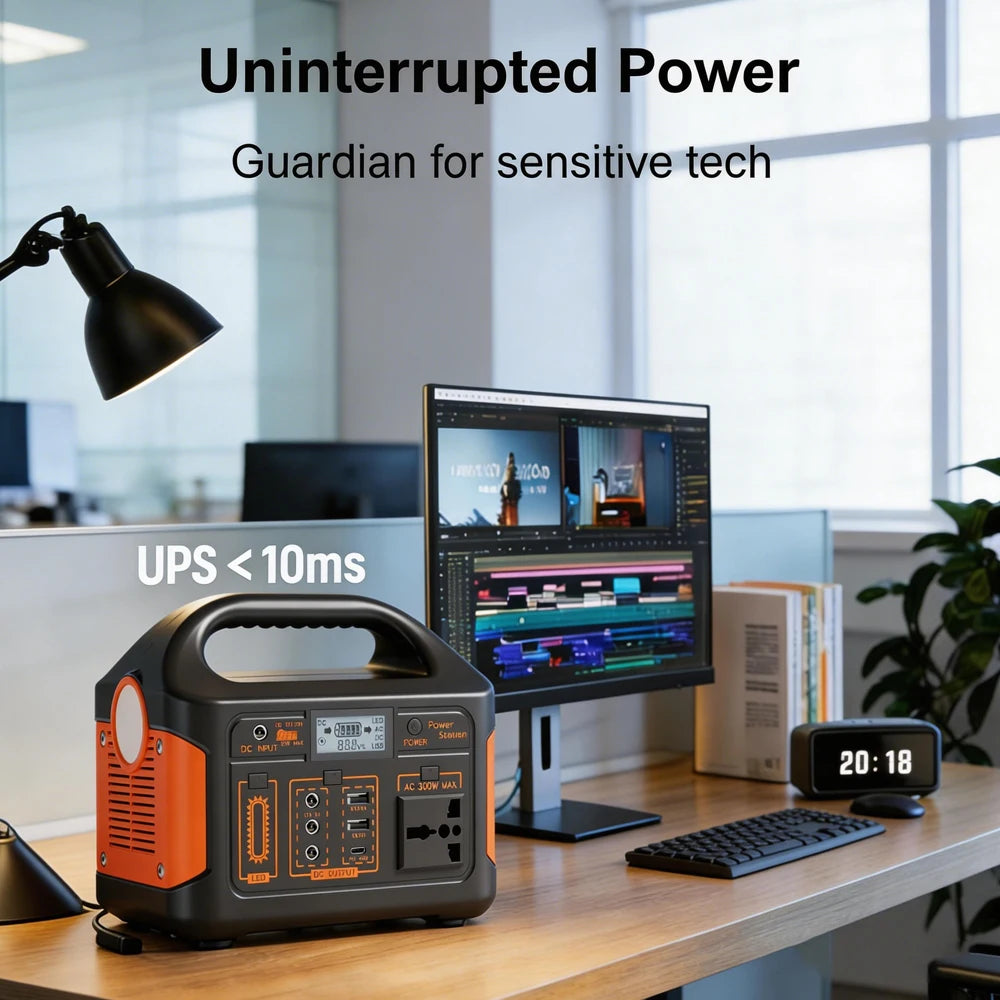 GaiaRay 500W Portable Power Station 460.8Wh LiFePO4 Solar Generator