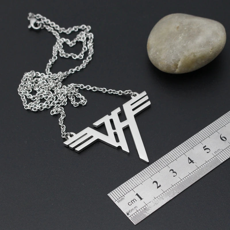 Eddie Van Halen Stainless Steel Pendant Necklace Snake Chain Jewelry