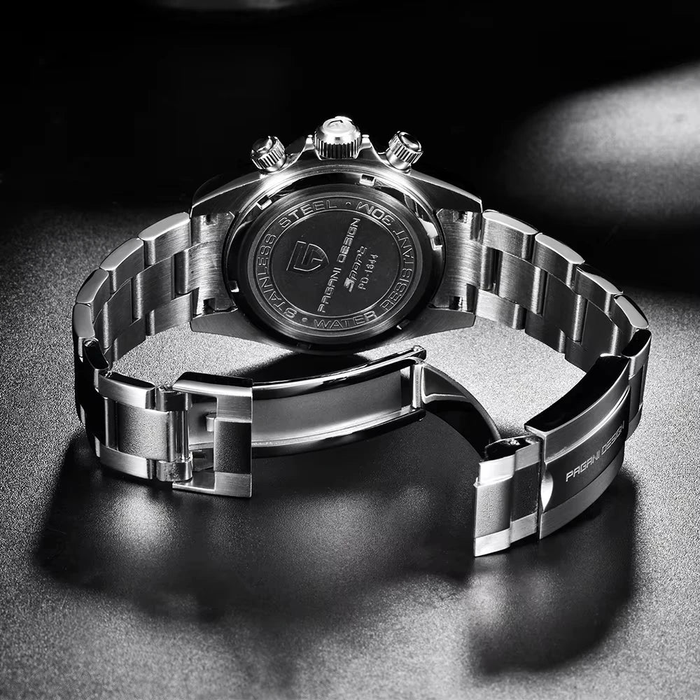 Pagani Design Men Quartz Chronograph Watch Stainless Steel
