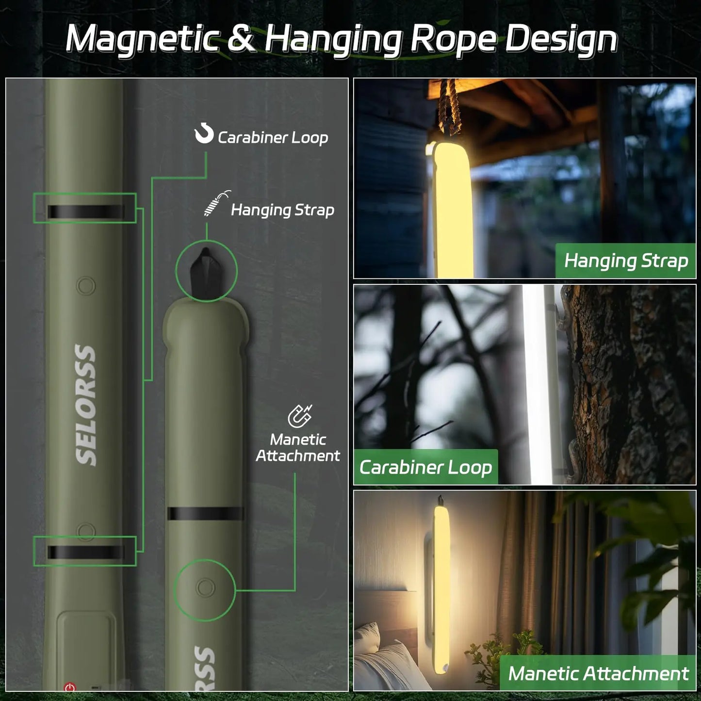 Portable Rechargeable Waterproof Folding Camping Lantern For Outdoor Use
