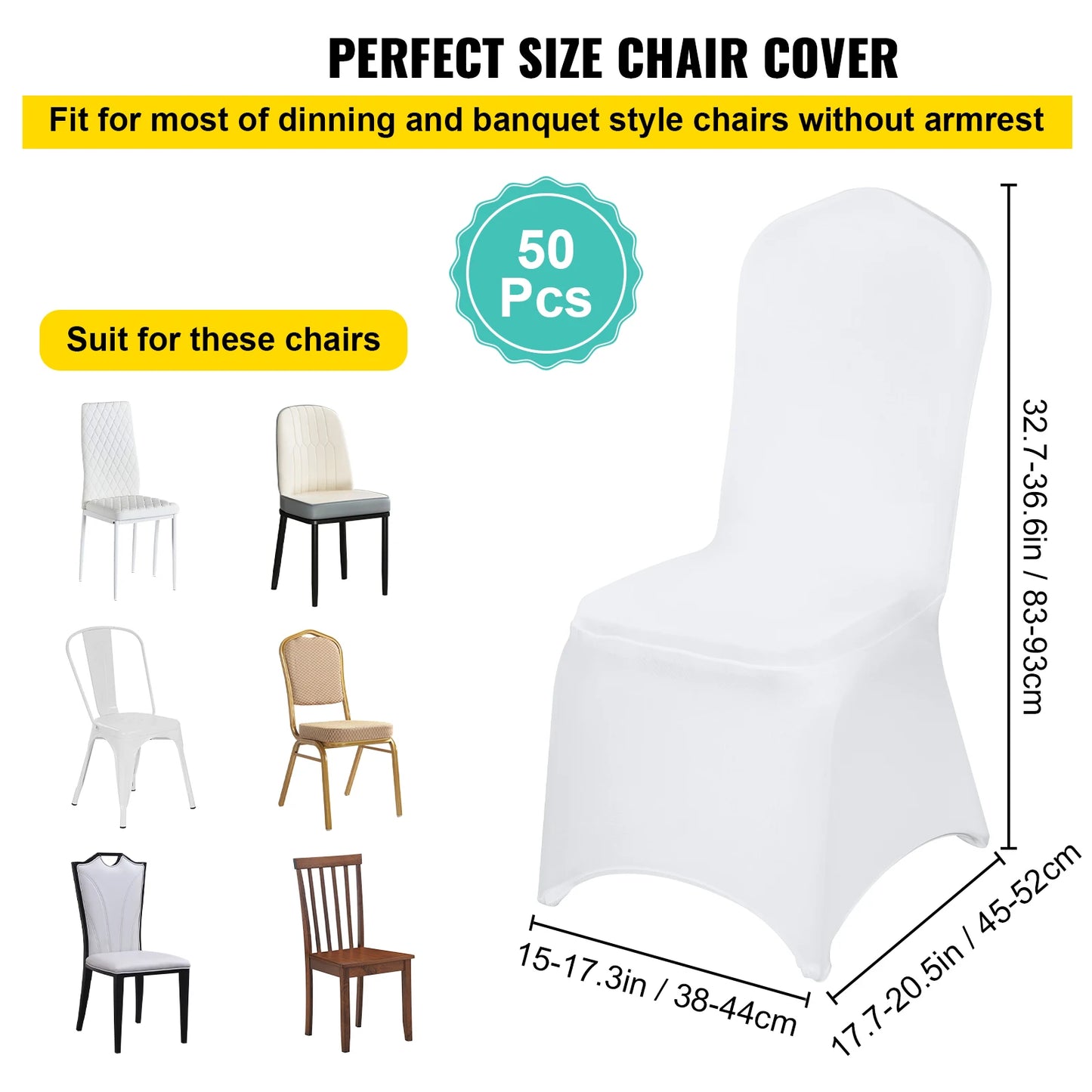 Spandex Polyester Banquet Chair Covers For Weddings And Events