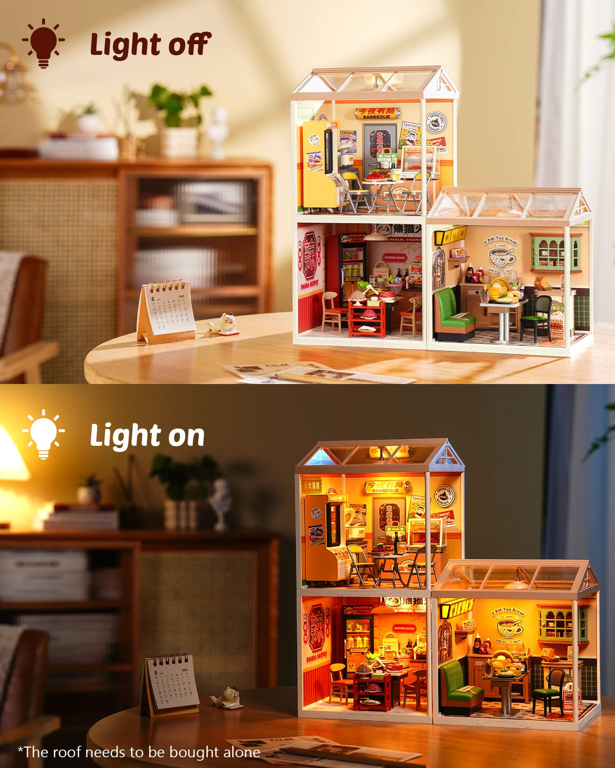 Rolife DIY Miniature Food Stall Dollhouse 3D Puzzle Kit
