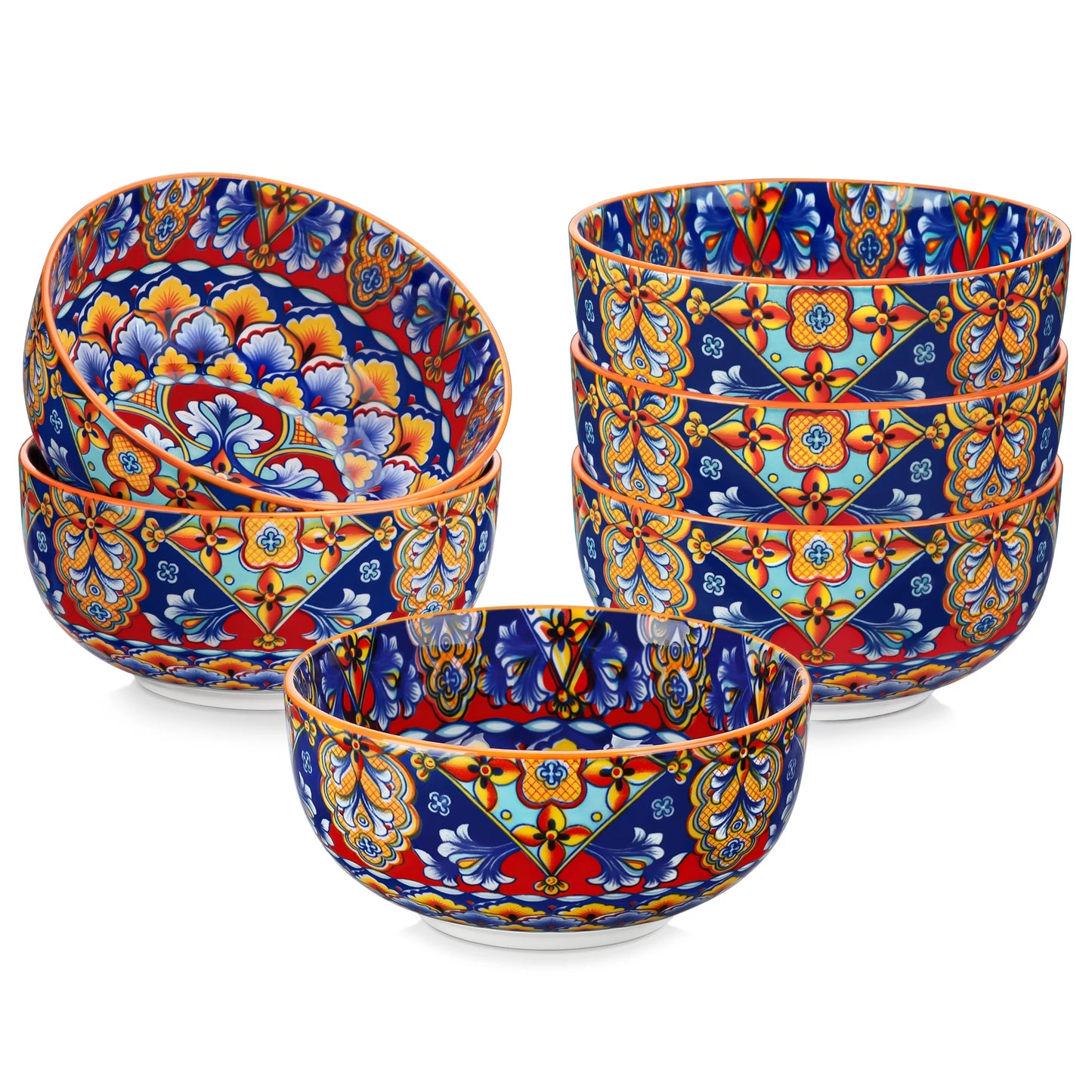 Malacasa Ceramic Breakfast Bowl Set For Pasta And Salad