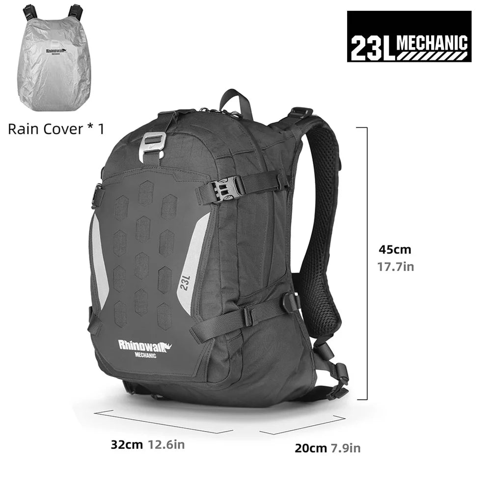 Rhinowalk Motorcycle Backpack With Magnetic Quick Release And Rain Cover