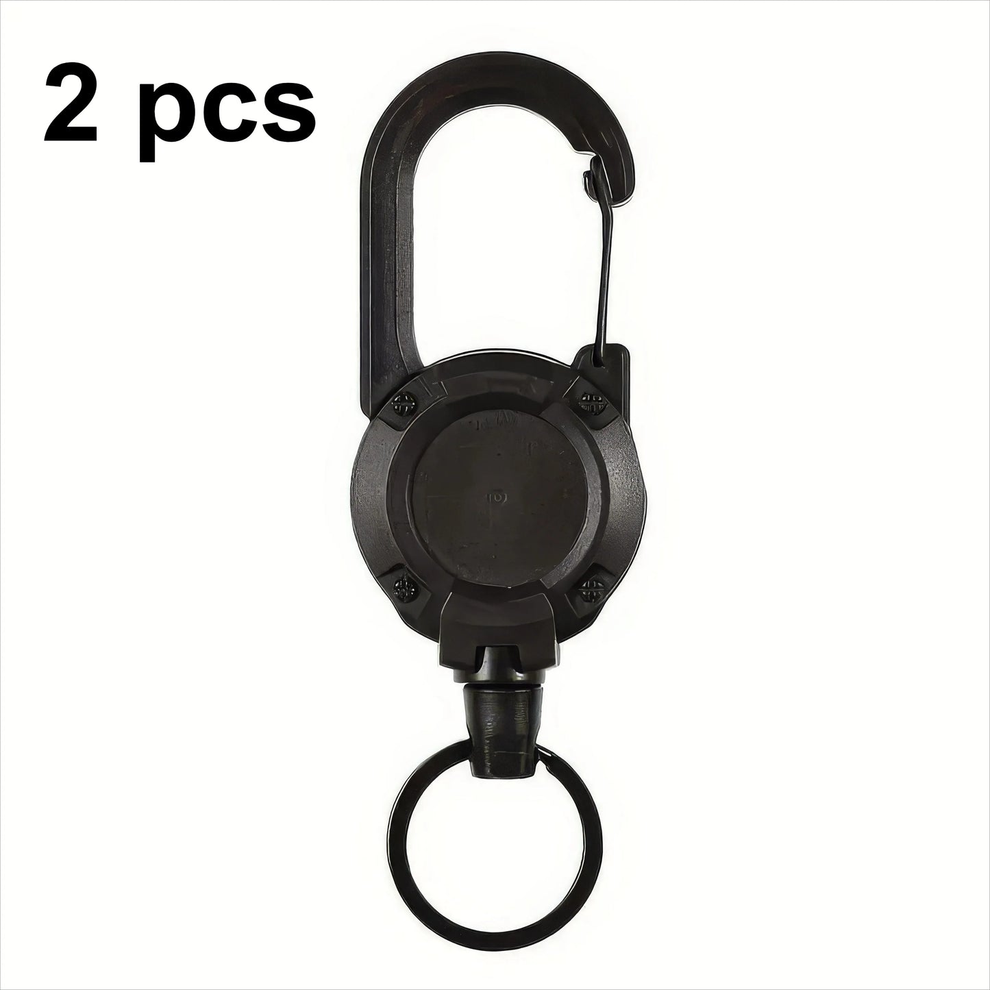 Retractable Heavy Duty Wire Rope Key Chain With Carabiner Buckle