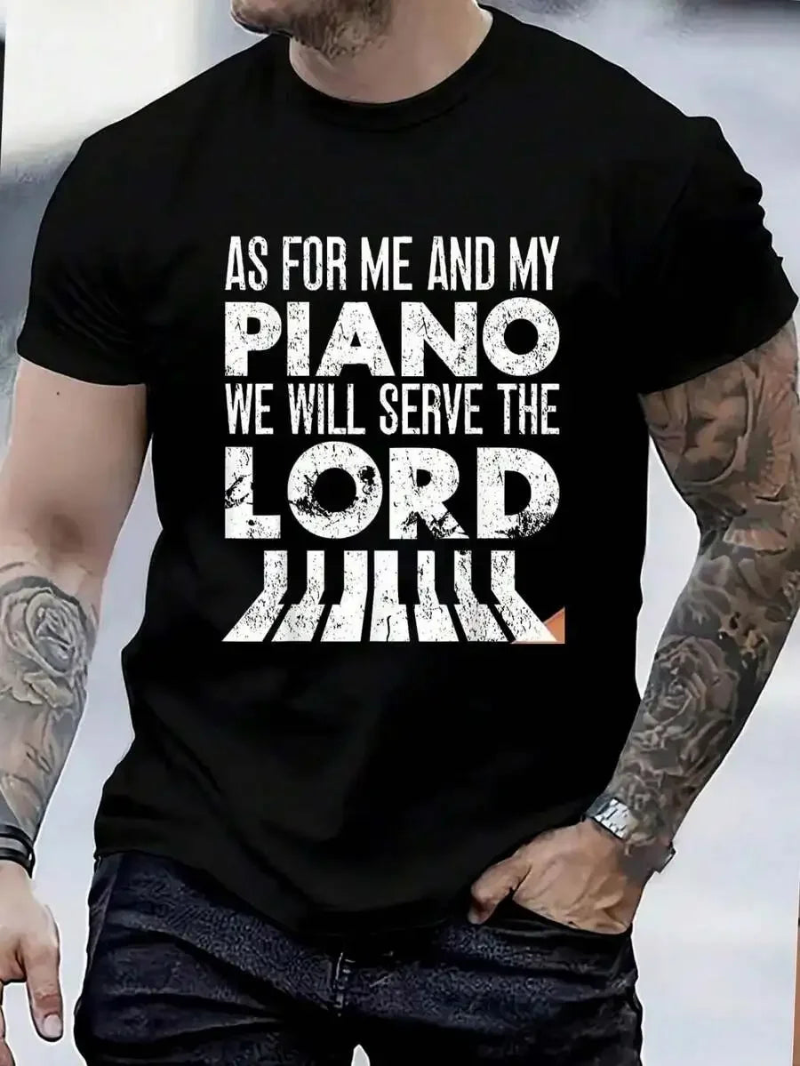 Unisex Cotton Piano Faith Christian Music Graphic Tee
