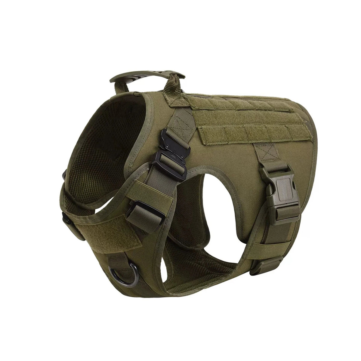 PETRAVEL Tactical Dog Harness Set with Molle Pouches and Leash