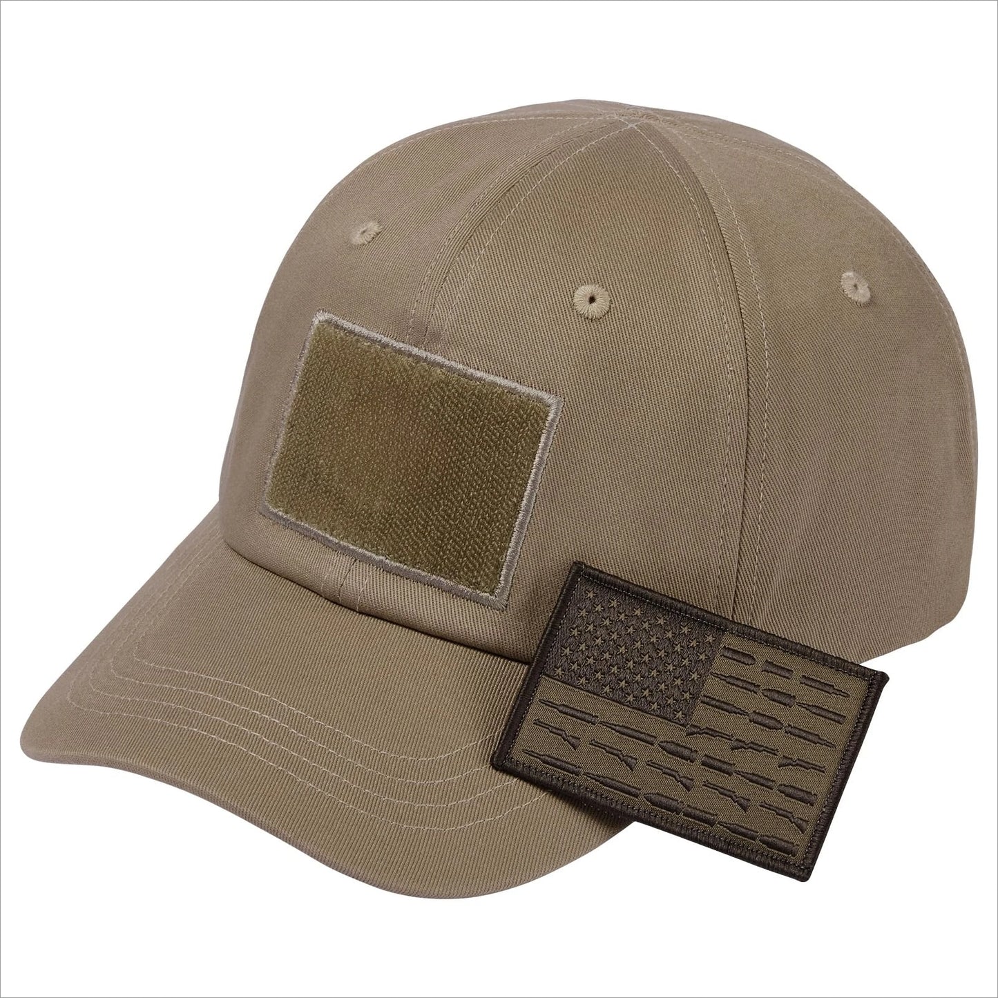 Adjustable Tactical Trucker Hat With Military Flag Patch Design