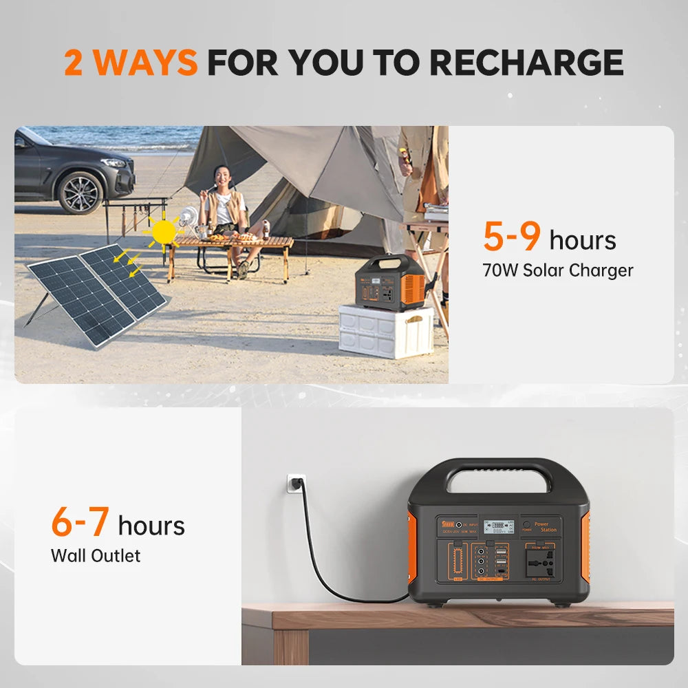 GaiaRay 460.8Wh Portable Solar Generator 110V Power Station