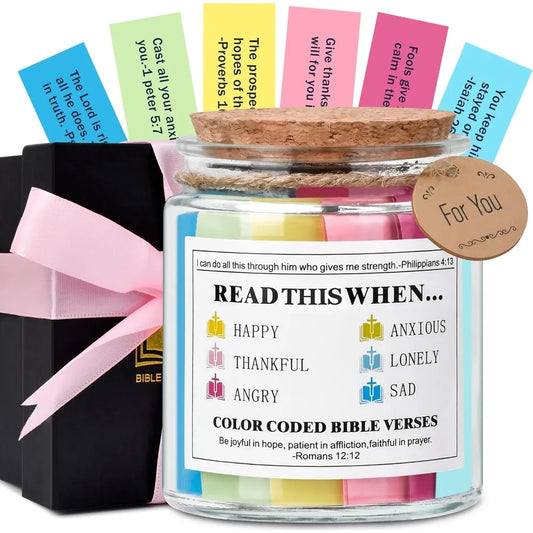 Inspirational Christian Bible Verse Glass Jar For Women Sisters
