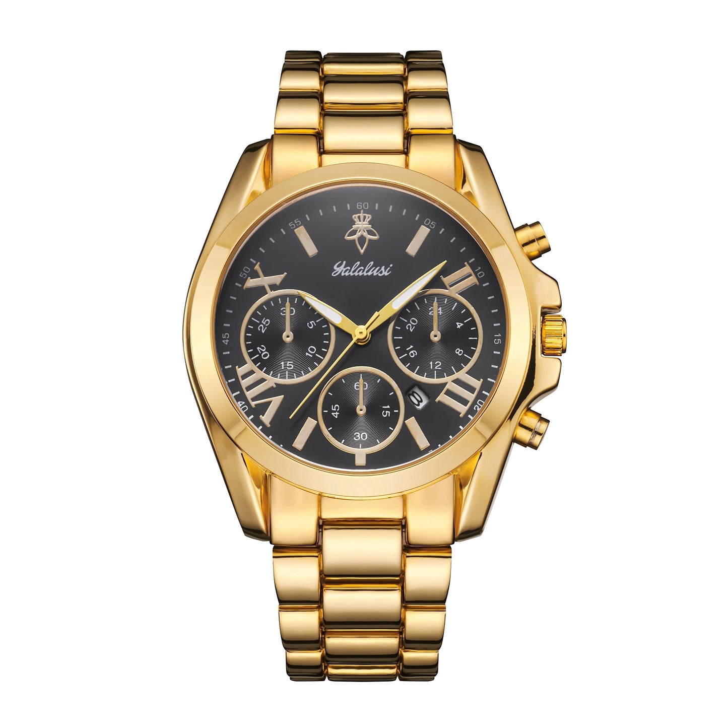 YaLaLuSi Elegant Two Tone Roman Dial Quartz Wristwatch For Women