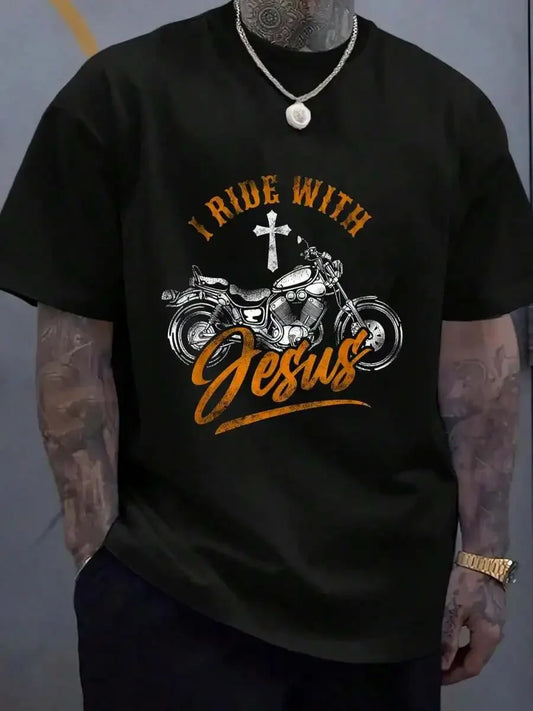 Christian Motorcycle Biker Faith Graphic Cotton Unisex Tee