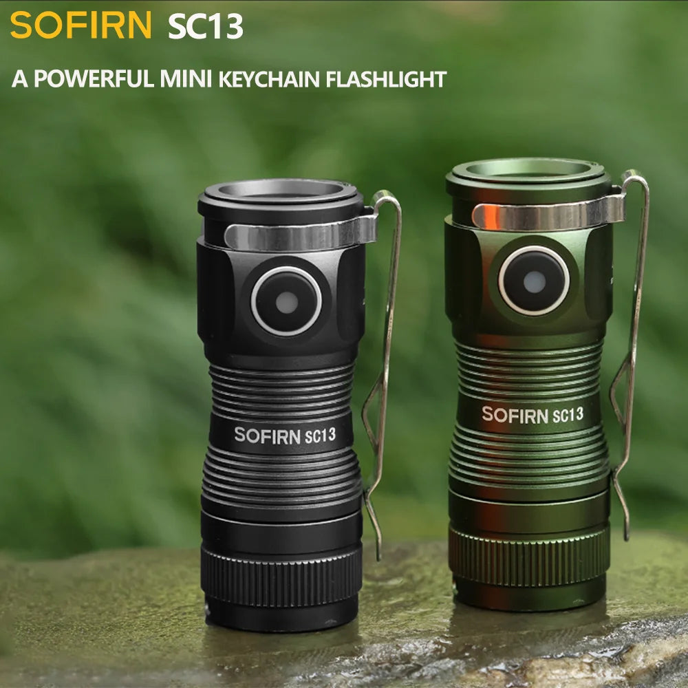 Sofirn Sc13 Mini Tactical Flashlight 1300 Lumens Waterproof Keychain Light