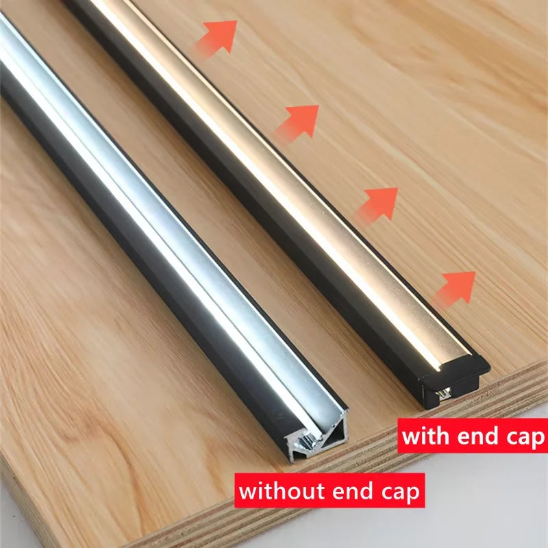Ksdligh Recessed LED Aluminum Profile for Cabinet and Shelf Lighting