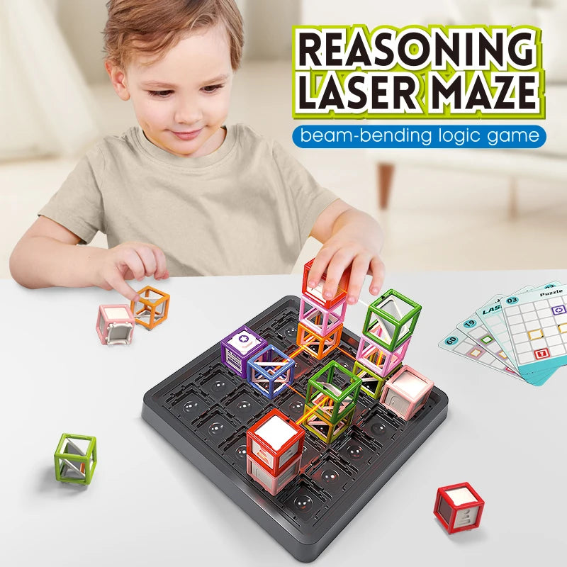JIKEFUN STEM Laser Maze Educational Brain Teaser Logic Game