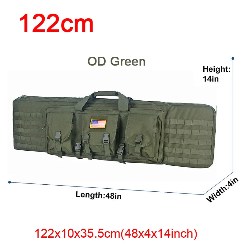 LQARMY Tactical Double Rifle Case Molle Gun Backpack Hunting Holster