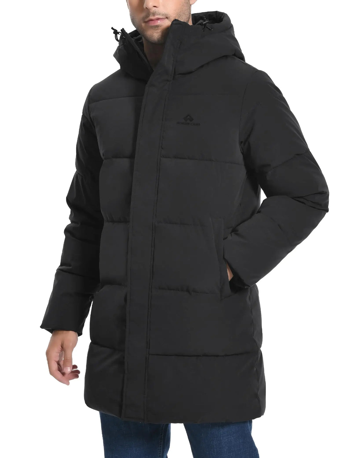 Pioneer Camp Men's Hooded Waterproof Insulated Long Winter Parka Coat