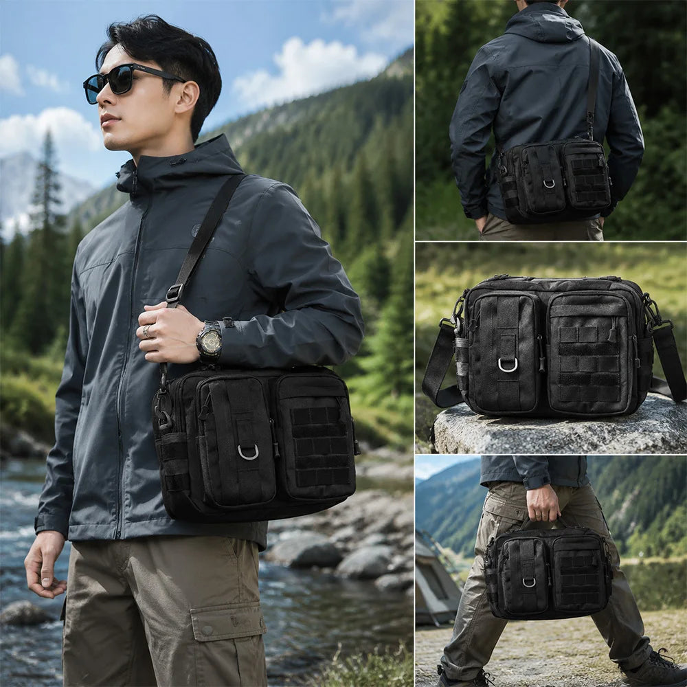Tactical Nylon Crossbody Bag For Hiking And Camping Adventures