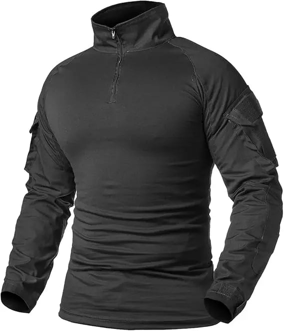 Men Cotton Long Sleeve Knit Sport Top For Daily Training