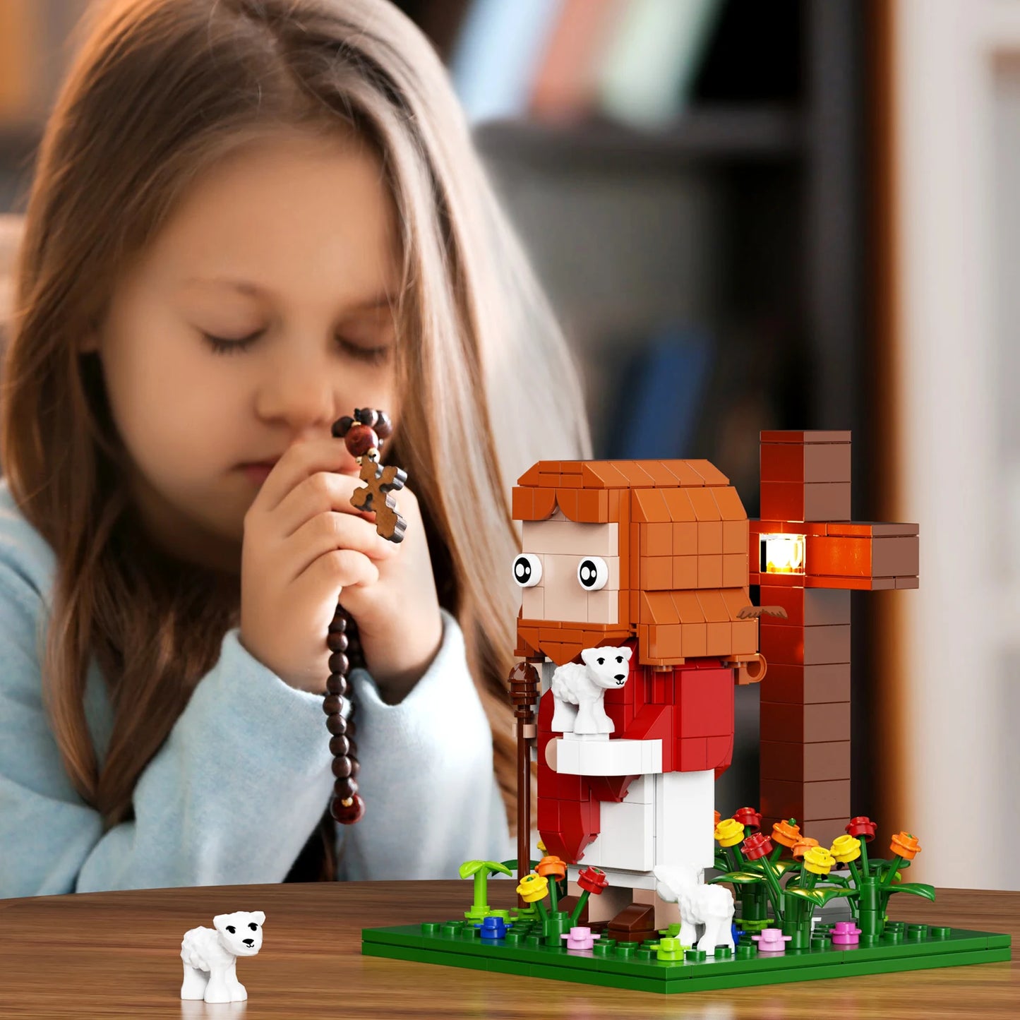 BuildMoc Jesus Crucifixion Building Blocks Religious Faith Model Set