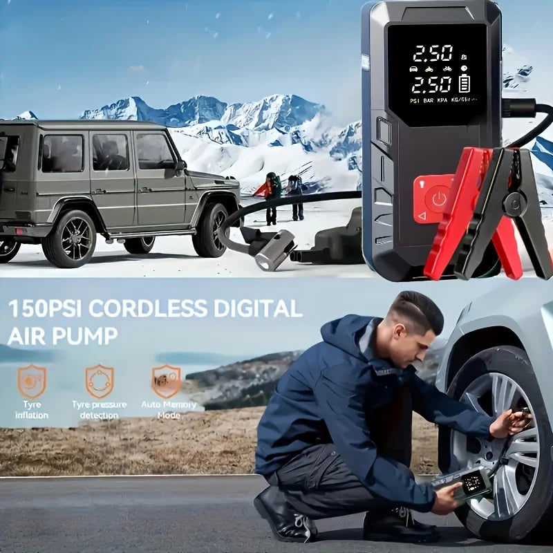 Pownym Car Jump Starter Portable Power Bank Dual USB