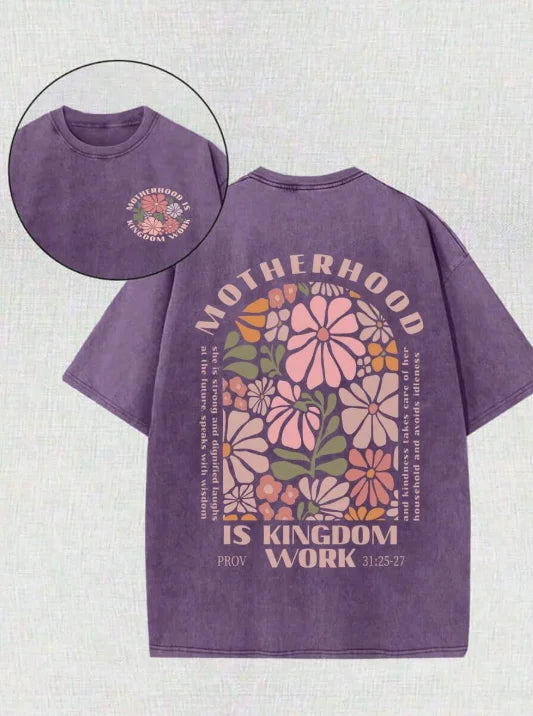 Womens Cotton Proverbs 31 Floral Graphic Christian T Shirt