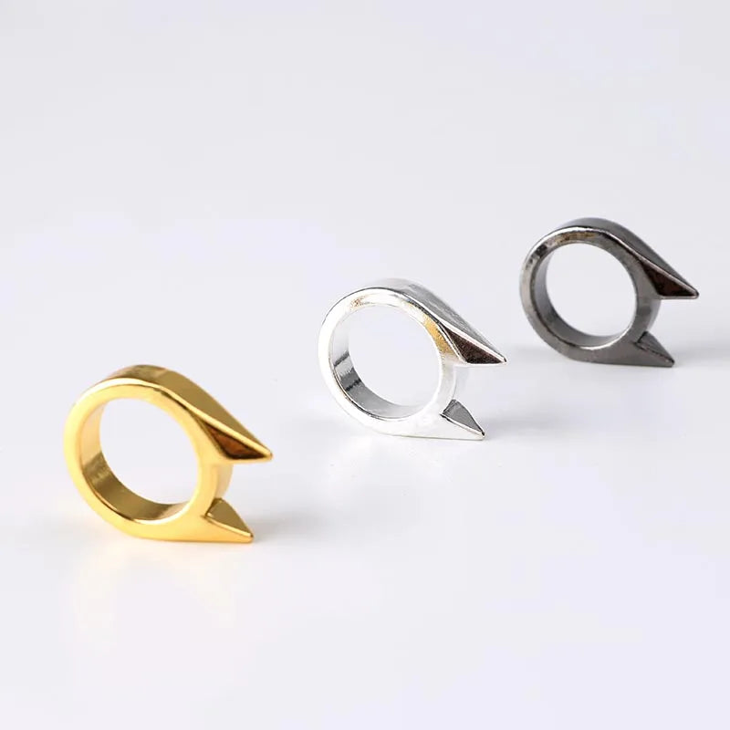 Aluminum Survival Safety Finger Ring For Window Breaking And Defense